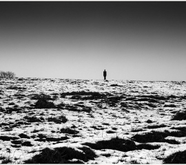 Leaning Man (Antony Gormley) 2017, Archival pigment print